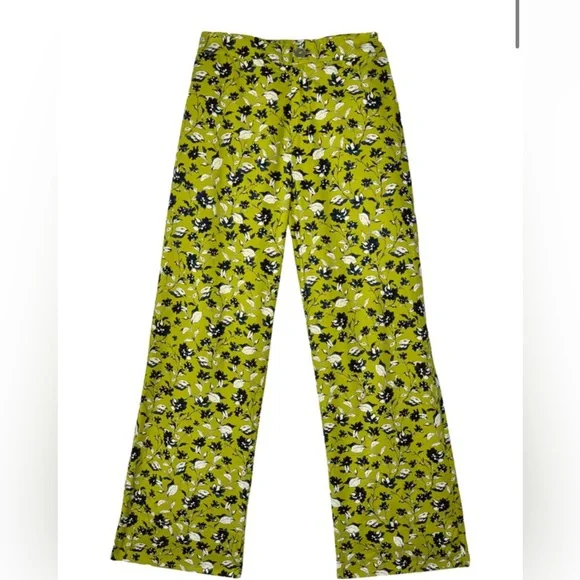 NWT Buru Le Culottes Full Length in Chartreuse Floral - Picture 6 of 10